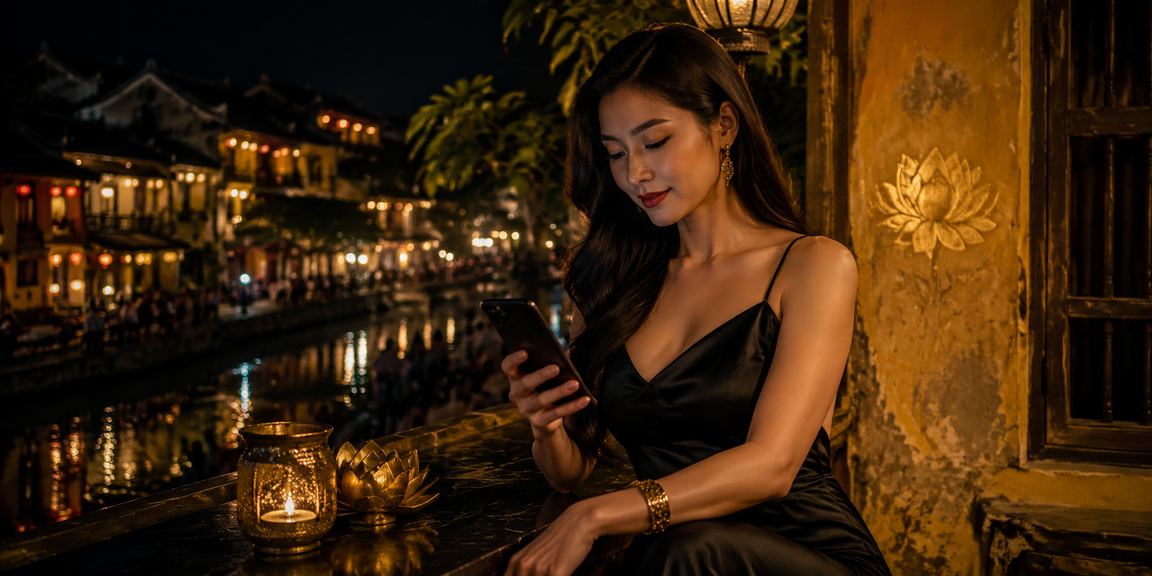 Người dùng tại Hội An truy cập casino di động và đọc điều khoản sử dụng dịch vụ