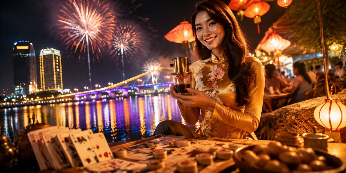 Người dùng tại Huế thưởng thức cà phê và chơi card game trực tuyến trên điện thoại