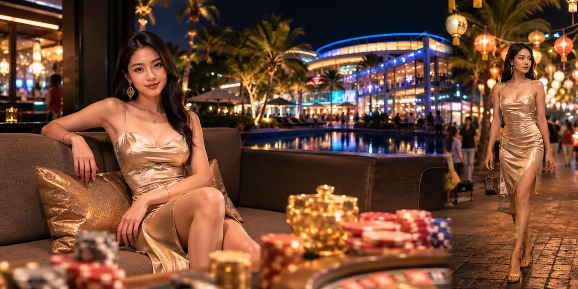 Người dùng tại Phú Quốc tham gia cá cược trực tuyến vào buổi tối tại chợ đêm