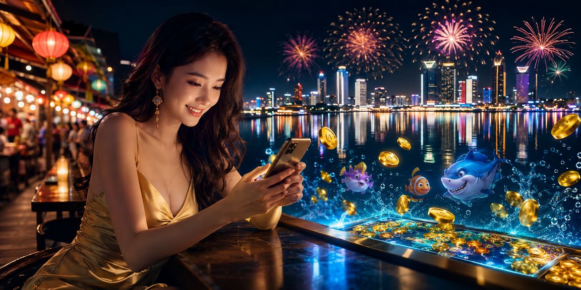 Người dùng trải nghiệm ứng dụng casino re6 trên điện thoại tại lễ hội Phú Quốc